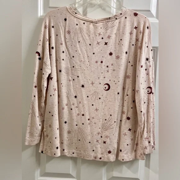 SOMA Women's Sunday Shooting Star Small LS Pajama Set Loungewear Celestial PJ - Picture 6 of 13